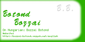 botond bozzai business card